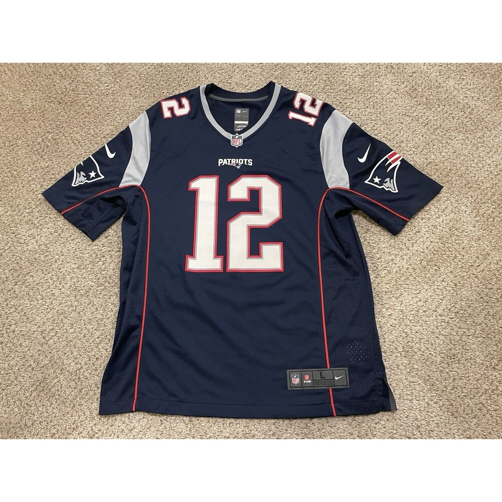 Nike Tom Brady New England Patriots Men's Jersey Sz Large NFL FOOTBALL